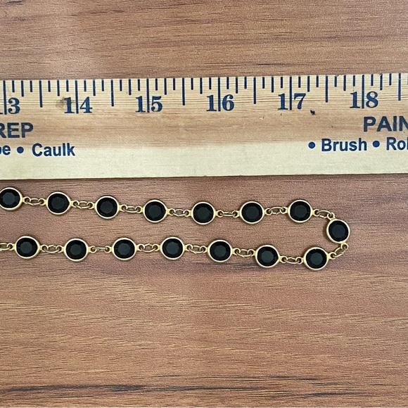 Vintage Signed AUSTRIAN CRYSTAL USA Black Crystal Bezel 35” Necklace - Picture 11 of 16